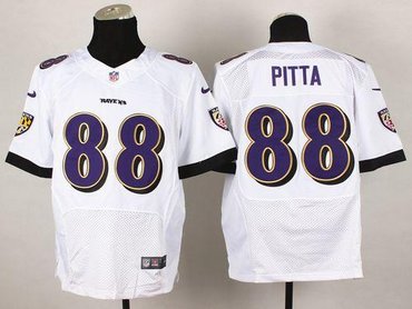 NEW Baltimore Ravens #88 Dennis Pitta White NFL New Elite Jersey
