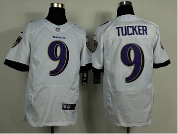 NEW Baltimore Ravens #9 Justin Tucker White NFL New Elite Jersey