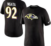 NEW Baltimore Ravens #92 NGATA Name & Number T-Shirt Black