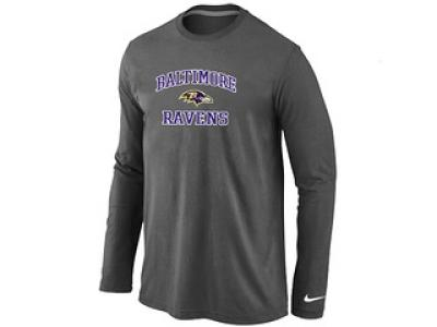 NEW Baltimore Ravens Heart & Soul Long Sleeve T-Shirt D.Grey