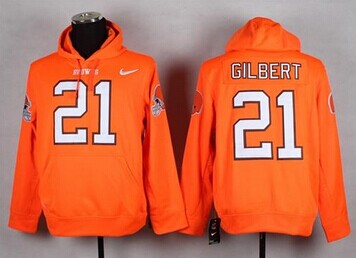 NEW Browns #21 Justin Gilbert Orange Pullover NFL Hoodie