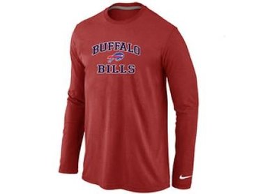 NEW Buffalo Bills Heart & Soul Long Sleeve T-Shirt RED