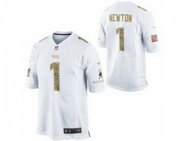 NEW Carolina Panthers #1 Cam Newton White Jerseys(game USA)