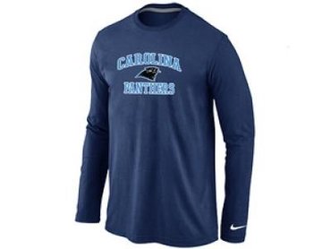 NEW Carolina Panthers Heart & Soul Long Sleeve T-Shirt D.Blue