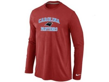 NEW Carolina Panthers Heart & Soul Long Sleeve T-Shirt RED