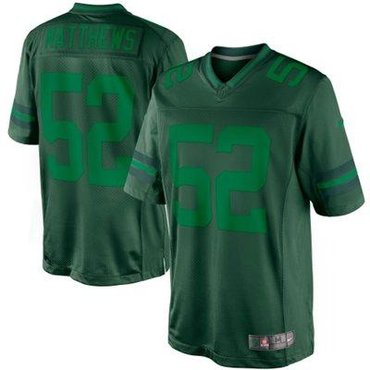 NEW Clay Matthews #52 Green Bay Packers Drenched Limited Jersey(Green)