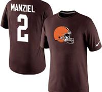 NEW Cleveland Browns #2 Johnny Manziel Name & Number T-Shirt