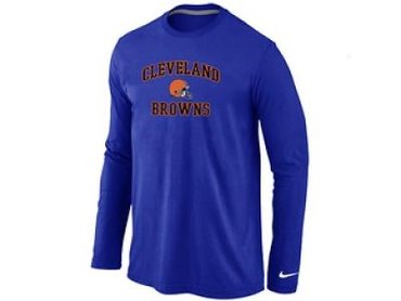 NEW Cleveland Browns Heart & Soul Long Sleeve T-Shirt Blue