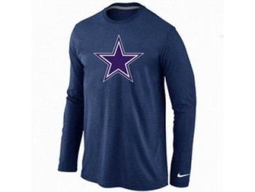 NEW Dallas Cowboys Logo Long Sleeve T-Shirt D.Blue