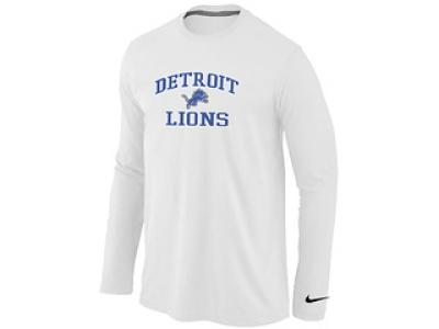 NEW Detroit Lions Heart & Soul Long Sleeve T-Shirt White