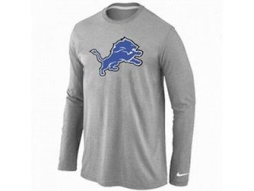 NEW Detroit Lions Logo Long Sleeve T-Shirt Grey