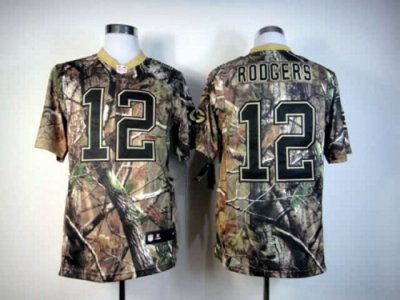 2012 NEW Green Bay Packers #12 Aaron Rodgers Camo Realtree NFL Jerseys(Elite)