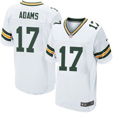NEW Green Bay Packers #17 Davante Adams white NFL Elite Jersey