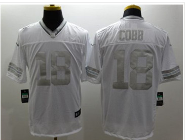 NEW Green Bay Packers #18 Randall Cobb White NFL Limited Platinum Jersey