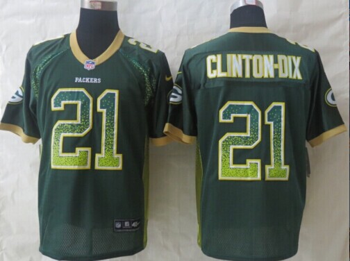 NEW Green Bay Packers #21 Ha Ha Clinton-Dix Green Team Color Drift Fashion Elite Jersey