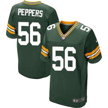NEW Green Bay Packers #56 Julius Peppers Green Team Color NFL Elite Jersey