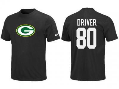 NEW Green Bay Packers #80 Donald Driver Name & Number T-Shirt Green Black