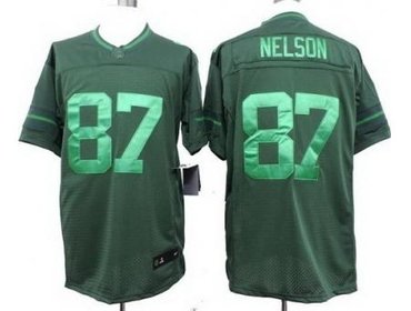 NEW Green Bay Packers 87 Jordy Nelson Green Drenched Limited Jerseys