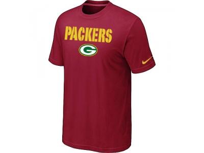 NEW Green Bay Packers Authentic Logo T-Shirt Red