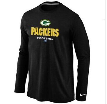 NEW Green Bay Packers Critical Victory Long Sleeve NFL T-Shirt Black