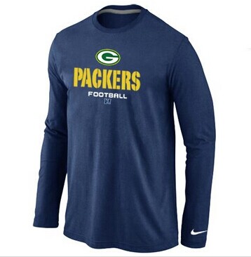NEW Green Bay Packers Critical Victory Long Sleeve NFL T-Shirt Blue