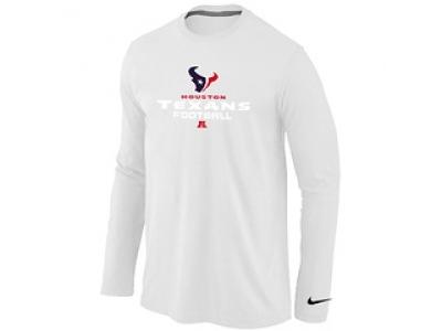 NEW Houston Texans Critical Victory Long Sleeve T-Shirt White