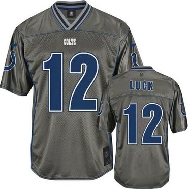 NEW Indianapolis Colts #12 Andrew Luck Grey Vapor Elite Jerseys