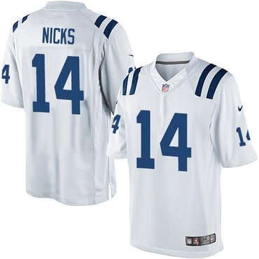 NEW Indianapolis Colts #14 Hakeem Nicks White NFL Limited Jersey