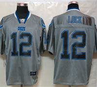 NEW Indianapolis Colts 12 Luck Lights Out Grey Elite Jerseys