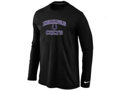 NEW Indianapolis Colts Heart & Soul Long Sleeve T-Shirt Black