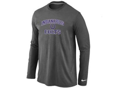 NEW Indianapolis Colts Heart & Soul Long Sleeve T-Shirt D.Grey