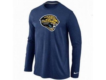NEW Jacksonville Jaguars Logo Long Sleeve T-Shirt D.Blue