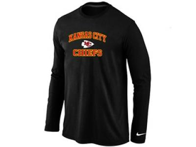 NEW Kansas City Chiefs Heart & Soul Long Sleeve T-Shirt Black