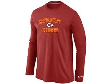 NEW Kansas City Chiefs Heart & Soul Long Sleeve T-Shirt RED