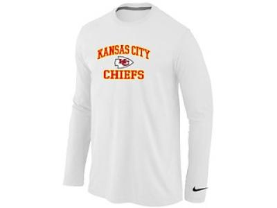 NEW Kansas City Chiefs Heart & Soul Long Sleeve T-Shirt White