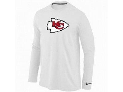 NEW Kansas City Chiefs Logo Long Sleeve T-Shirt WHITE