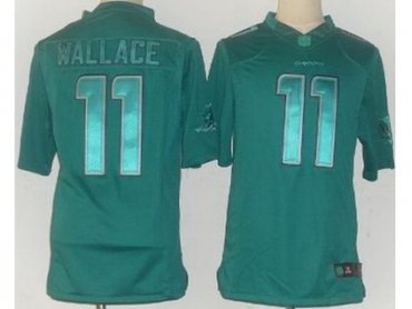 NEW Miami Dolphins #11 Mike Wallace Green Jerseys(Drenched Limited)
