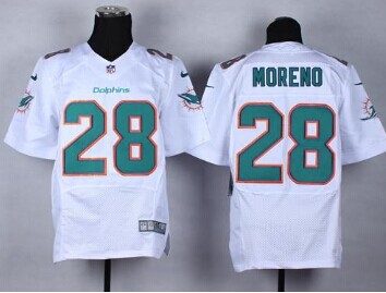 NEW Miami Dolphins #28 Knowshon Moreno White NFL New Elite Jersey