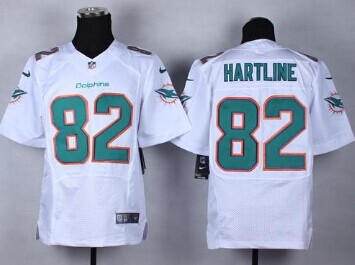 NEW Miami Dolphins #82 Brian Hartline White NFL New Elite Jersey