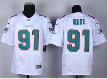 NEW Miami Dolphins #91 Cameron Wake White NFL New Elite Jersey