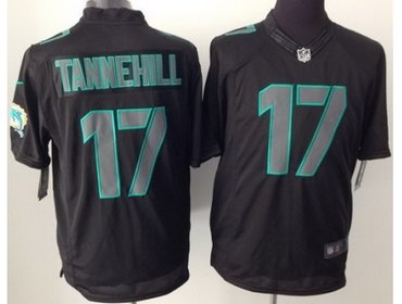 NEW Miami Dolphins 17 Ryan Tannehill Black Impact Lmited NFL Jerseys
