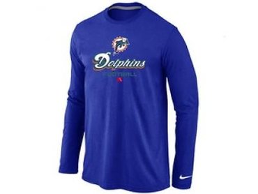 NEW Miami Dolphins Critical Victory Long Sleeve T-Shirt Blue