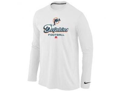 NEW Miami Dolphins Critical Victory Long Sleeve T-Shirt White