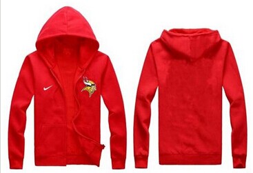 NEW Minnesota Vikings Authentic Logo Hoodie Red