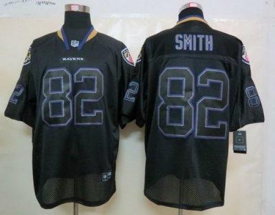 NEW NFL Baltimore Ravens 82 Torrey Smith Lights Out Black Elite Jerseys