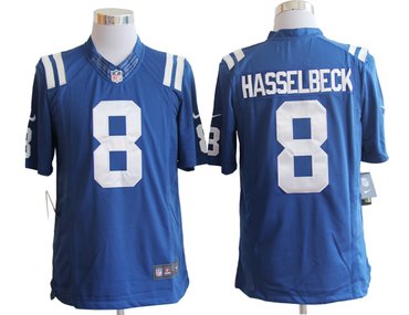 NEW NFL Indianapolis Colts 8 Matt Hasselbeck blue Jerseys(Limited)