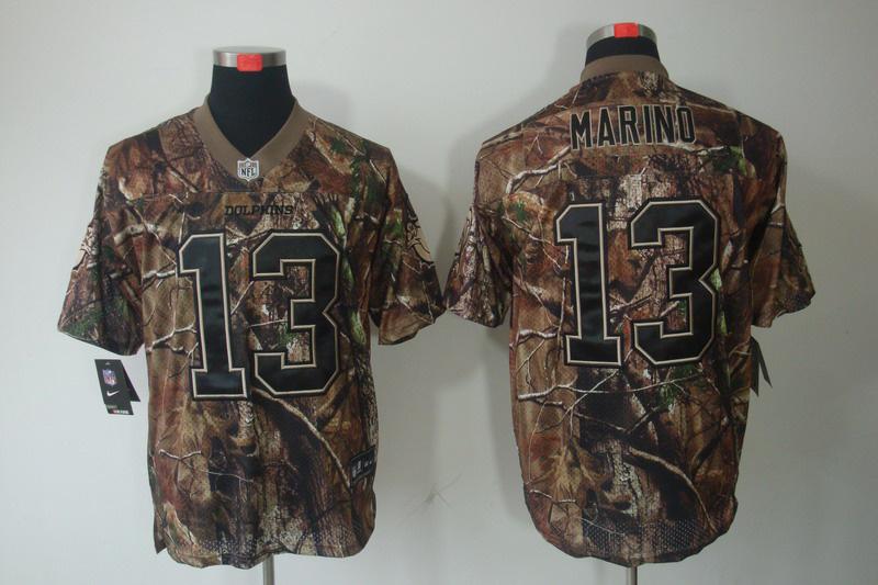 NEW NFL Miami Dolphins 13 Dan Marino Camo jerseys(Elite)