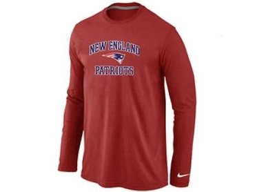 NEW New England Patriots Heart & Soul Long Sleeve T-Shirt RED