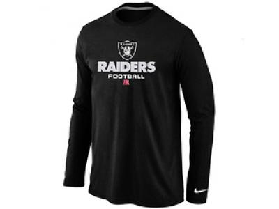 NEW Oakland Raiders Critical Victory Long Sleeve T-Shirt Black