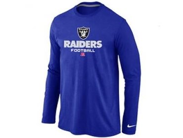 NEW Oakland Raiders Critical Victory Long Sleeve T-Shirt Blue